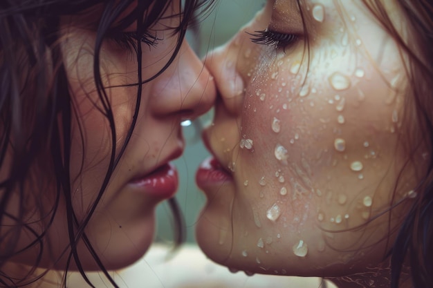 andre serrano add Wet Lesbian Kissing photo