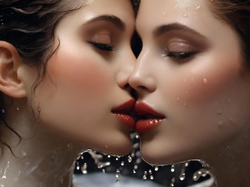 Wet Lesbian Kissing 21880