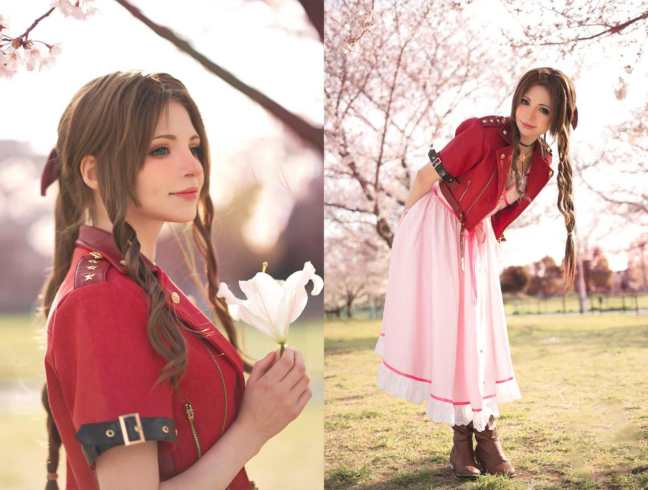 chi ho li add Aerith Gainsborough Cosplay photo