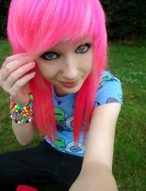 adeoye aderonke add Pink Hair Emo photo